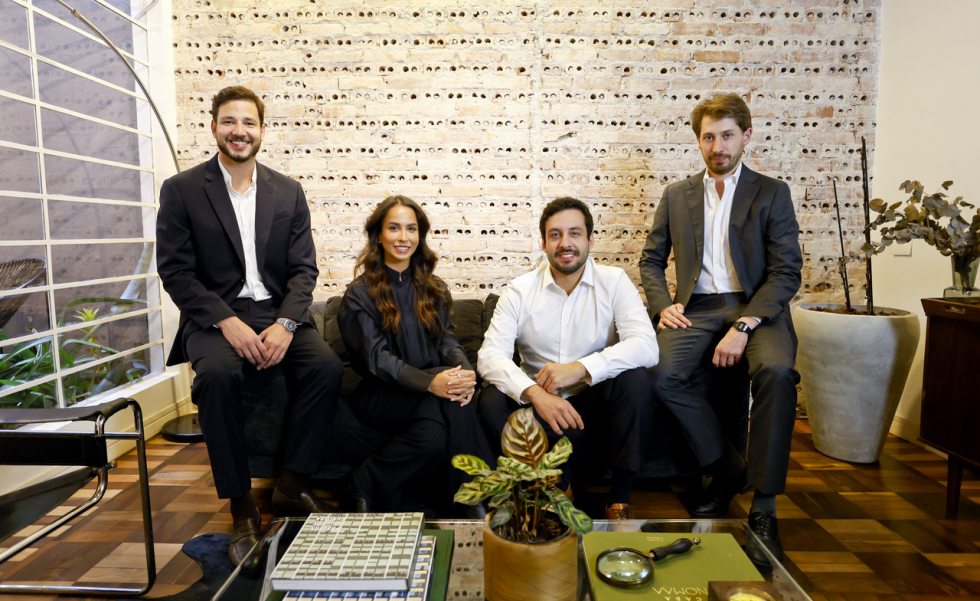 Os sócios da Balthazzar: Thiago Pereira, Maressa Barbieri, Lucas Fernandes Luiz e Guilherme Salvatti Chrie