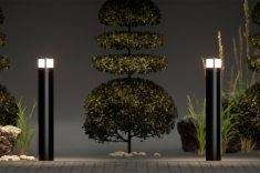 Balizadores solares. Foto divulgação Yamamura.