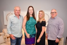 O empresário Fernando Kersting com a arquiteta Clarice Volpi, a engenheira civil Cláudia Horta e o arquiteto Edison Vello